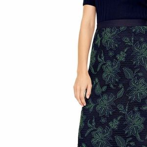 Tory Burch Embroidered Fishnet skirt size 4